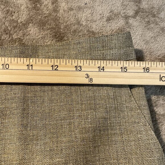 Alfred Dunner Pants Womens 12 Pull On Brown Tan High Rise Wide Leg Stretch - Picture 5 of 6